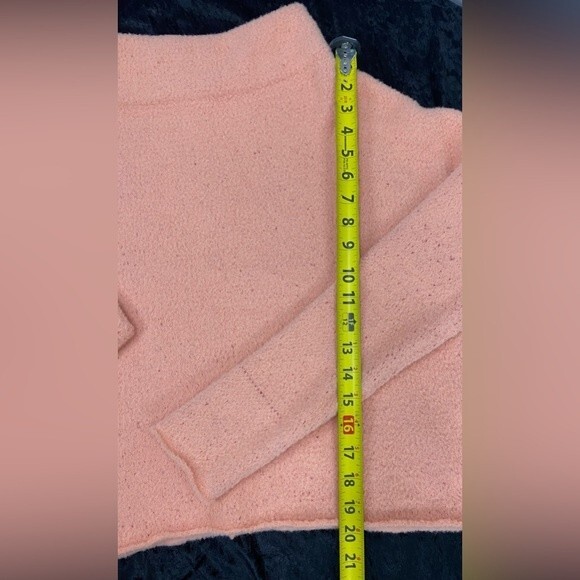 Free People Women's Cherry Peach Color Combo Stretch Long Sleeve Sweater Sz Med - Picture 3 of 8